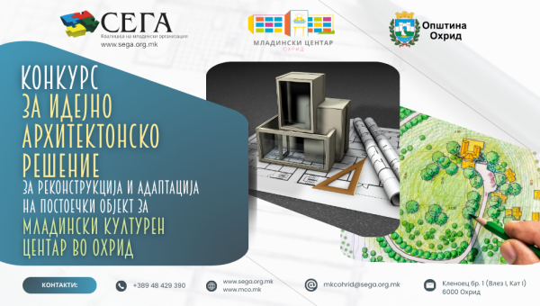 Конкурс за идејно архитектонско решение за реконструкција и адаптација на постоечки објект за Младински Културен Центар Охрид